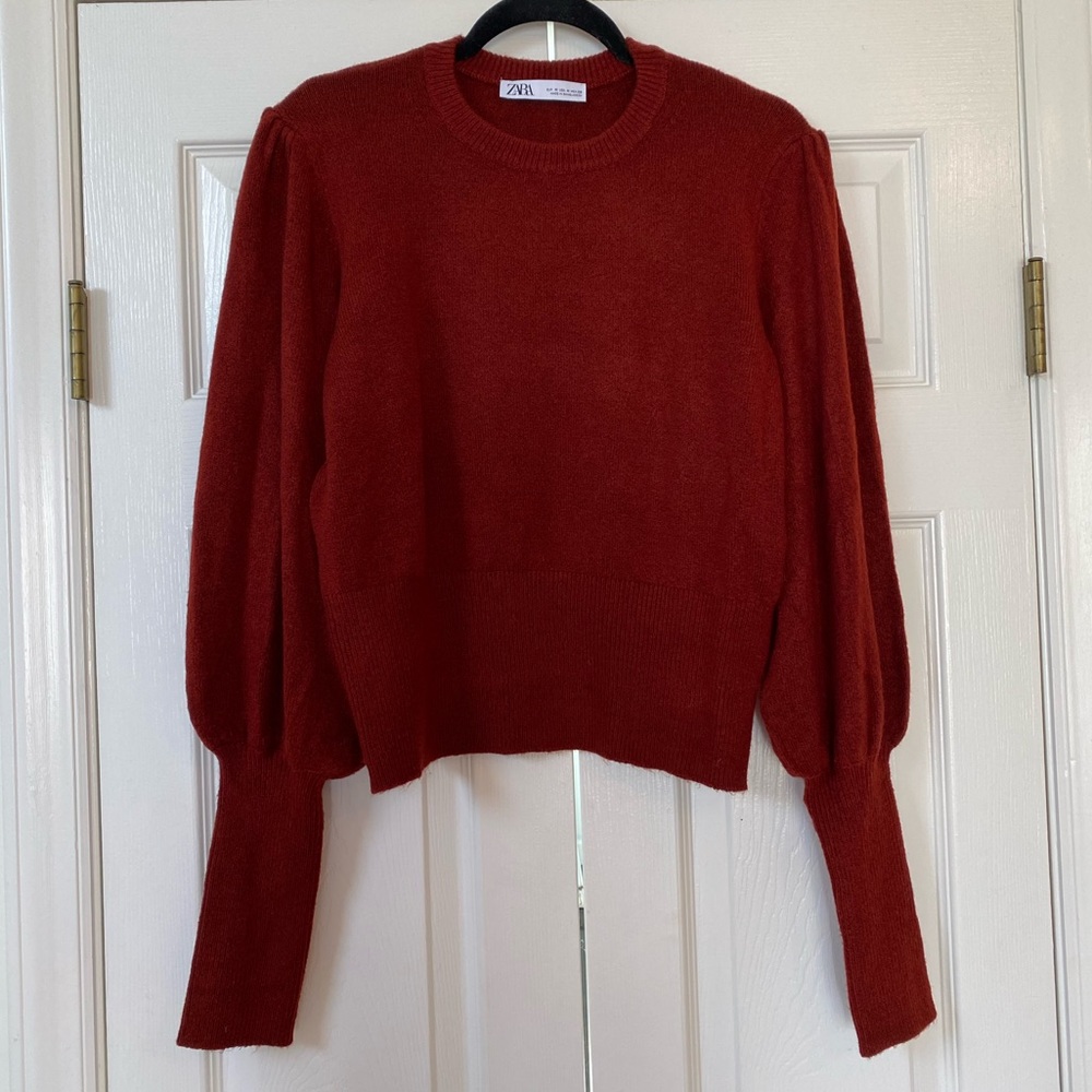 Zara Peplum Sleeve Sweater